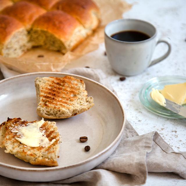varme hveder tilsat kaffegrums for lækker smag