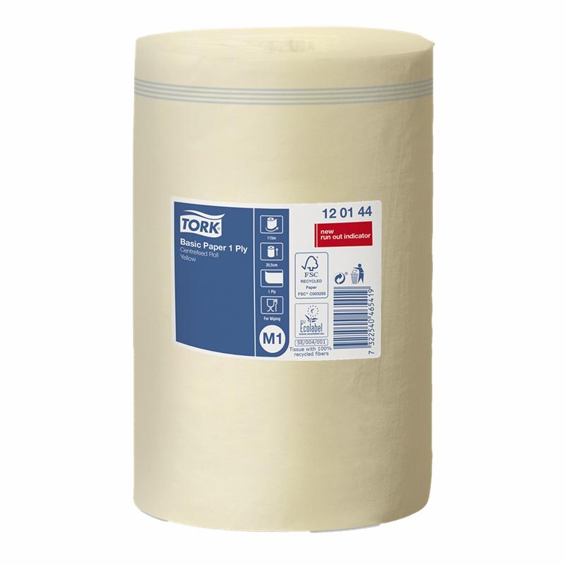 Tork Aftørringspapir Basic M1 Gul 