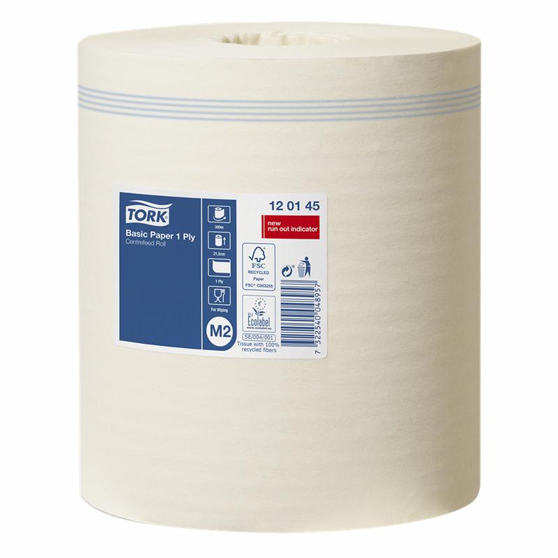 Tork Aftørringspapir Basic M2 Hvid 1-lags