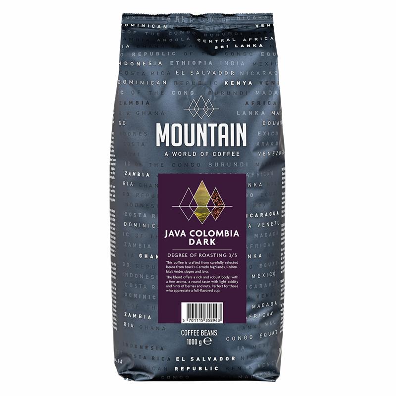 Mountain Java Colombia Mørk Hele Bønner